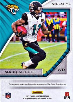 2017 Panini Limited - Limitless Materials Prime #LM-ML Marqise Lee Back