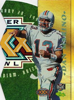 1996 Classic NFL Experience - Super Bowl XXX Die Cut Interactive #2B Dan Marino Front