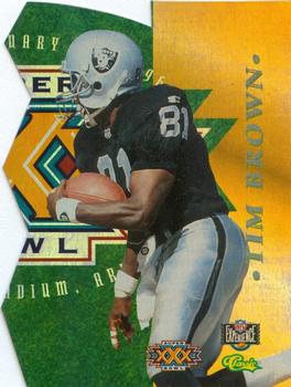 1996 Classic NFL Experience - Super Bowl XXX Die Cut Interactive #5B Tim Brown Front