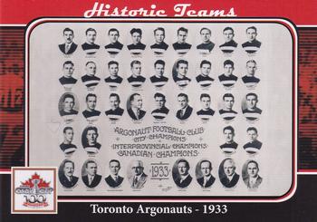 2012 Extreme Sports CFL Grey Cup 100 Years #NNO Toronto Argonauts - 1933 Front