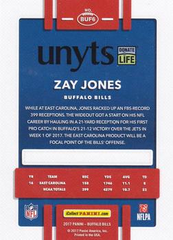2017 Donruss Unyts Buffalo Bills #BUF6 Zay Jones Back