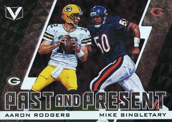 2017 Panini Vertex - Past and Present #PP-9 Aaron Rodgers / Mike Singletary Front