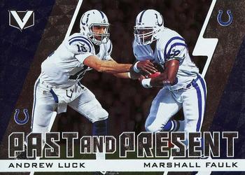 2017 Panini Vertex - Past and Present #PP-12 Andrew Luck / Marshall Faulk Front