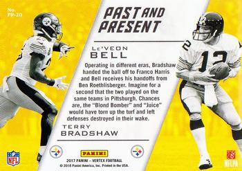 2017 Panini Vertex - Past and Present #PP-20 Le'Veon Bell / Terry Bradshaw Back