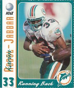 1996 AT&T Miami Dolphins #NNO Karim Abdul-Jabbar Front