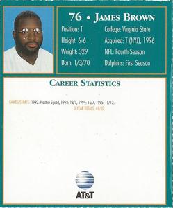 1996 AT&T Miami Dolphins #NNO James Brown Back