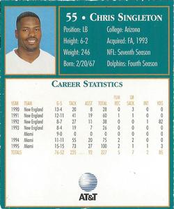 1996 AT&T Miami Dolphins #NNO Chris Singleton Back