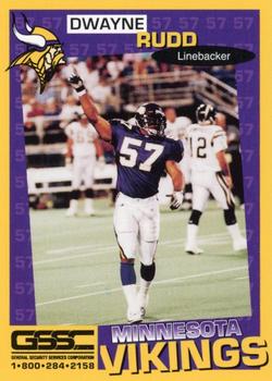 1998 Minnesota Vikings Police #3 Dwayne Rudd Front