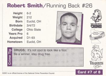 1998 Minnesota Vikings Police #7 Robert Smith Back