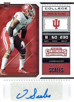 2018 Panini Contenders Draft Picks #276 Tegray Scales Front