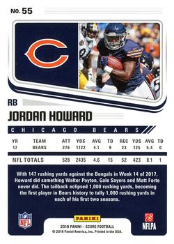 2018 Score #55 Jordan Howard Back