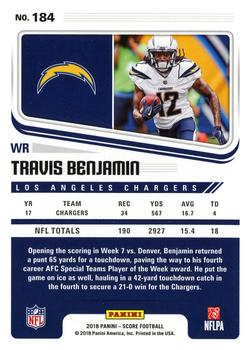 2018 Score #184 Travis Benjamin Back