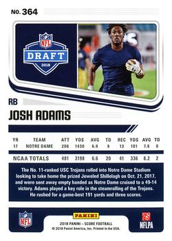 2018 Score #364 Josh Adams Back