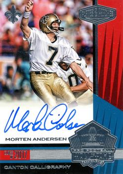 2017 Panini Plates & Patches - Canton Calligraphy Blue #CC-MO Morten Andersen Front