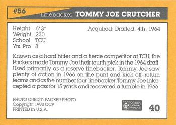 1990 Green Bay Packers 25th Anniversary #40 Tommy Crutcher Back