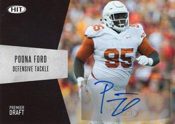 2018 SAGE HIT - Autographs Black #A-29 Poona Ford Front