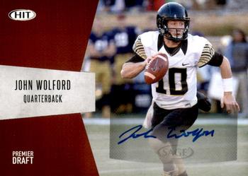 2018 SAGE HIT - Autographs Red #A-19 John Wolford Front