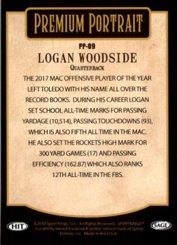 2018 SAGE HIT - Premium Portrait #PP-09 Logan Woodside Back