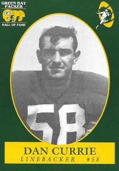 1992 Green Bay Packer Hall of Fame #69 Dan Currie Front