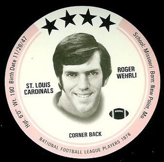 1976 Buckmans Discs #20 Roger Wehrli Front