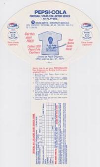 1976 Pepsi Discs #26 Isaac Curtis Back