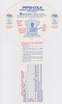 1976 Pepsi Discs #36 Ron Pritchard Back