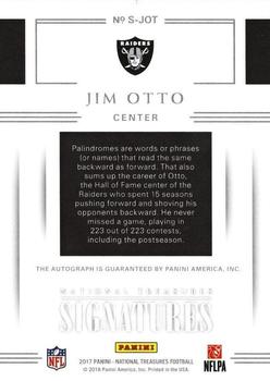 2017 Panini National Treasures - Signatures #S-JOT Jim Otto Back