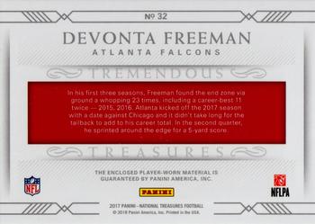 2017 Panini National Treasures - Tremendous Treasures #32 Devonta Freeman Back