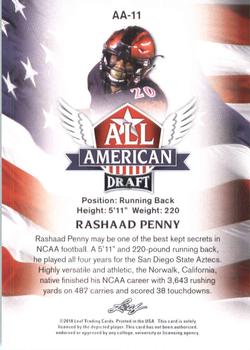 2018 Leaf Draft - All American Gold #AA-11 Rashaad Penny Back