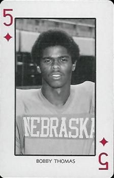 1974 Nebraska Cornhuskers Playing Cards #5♦ Bobby Thomas Front