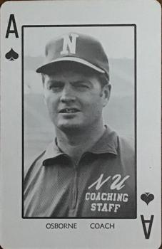 1974 Nebraska Cornhuskers Playing Cards - Red Backs #A♠ Tom Osborne Front
