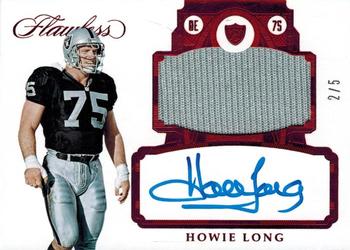 2017 Panini Flawless - Patch Autographs Ruby #PA-HL Howie Long Front