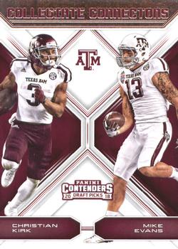 2018 Panini Contenders Draft Picks - Collegiate Connections #16 Mike Evans / Christian Kirk Front