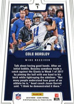 2018 Score - All Hands Team Red #1 Cole Beasley Back