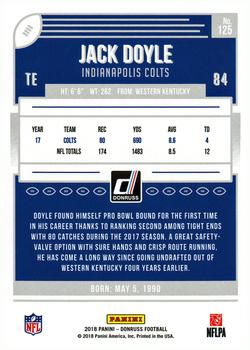 2018 Donruss #125 Jack Doyle Back