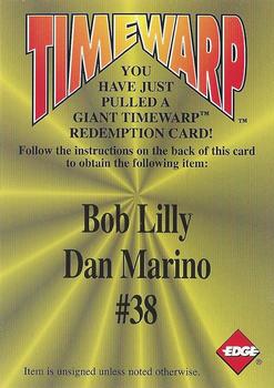 1996 Collector's Edge - Giant TimeWarp Redemptions #38 Bob Lilly / Dan Marino Front