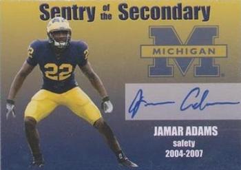 2002 TK Legacy Michigan Wolverines - Sentry Autographs #SS1 Jamar Adams Front