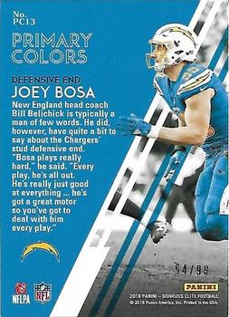 2018 Donruss Elite - Primary Colors Red #PC13 Joey Bosa Back