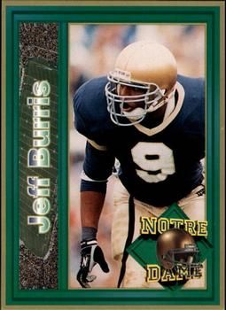 1993 Notre Dame Fighting Irish #NNO Jeff Burris Front