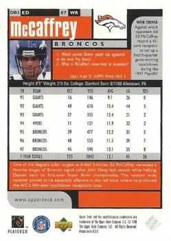 1998 UD Choice Denver Broncos #DB3 Ed McCaffrey Back