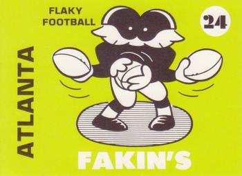1975 Laughlin Flaky Football #24 Atlanta Fakin's Front