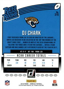 2018 Donruss - Jersey Number #315 DJ Chark Back
