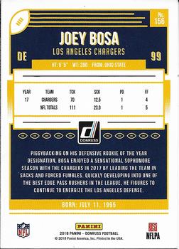 2018 Donruss - Press Proof Blue #156 Joey Bosa Back