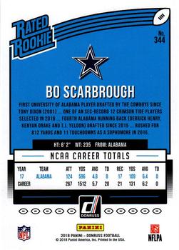 2018 Donruss - Press Proof Blue #344 Bo Scarbrough Back