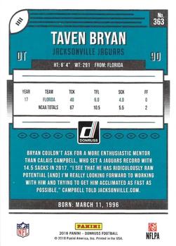 2018 Donruss - Press Proof Blue #363 Taven Bryan Back