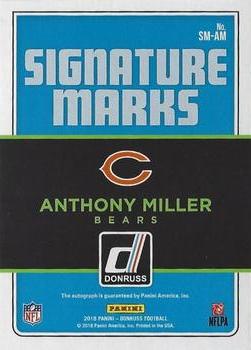2018 Donruss - Signature Marks #SM-AM Anthony Miller Back
