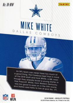 2018 Panini Absolute - Introductions #IN-MW Mike White Back