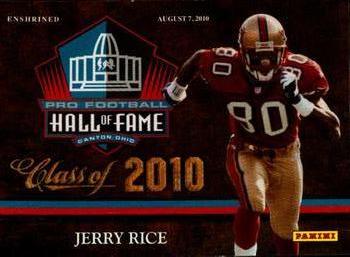 2010 Panini Pro Football Hall of Fame #2 Jerry Rice Front