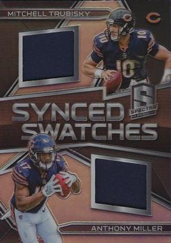 2018 Panini Spectra - Synced Swatches #20 Anthony Miller / Mitchell Trubisky Front
