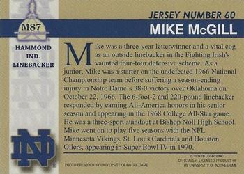 2003-09 TK Legacy Notre Dame Fighting Irish #M87 Mike McGill Back